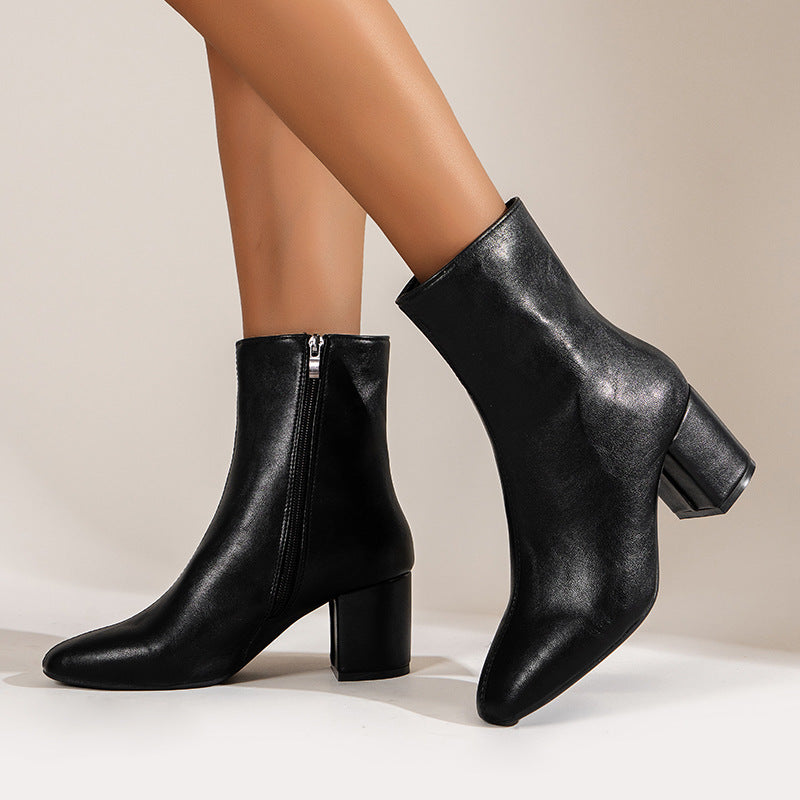 Valeria Boots – Side Zipper Elegance