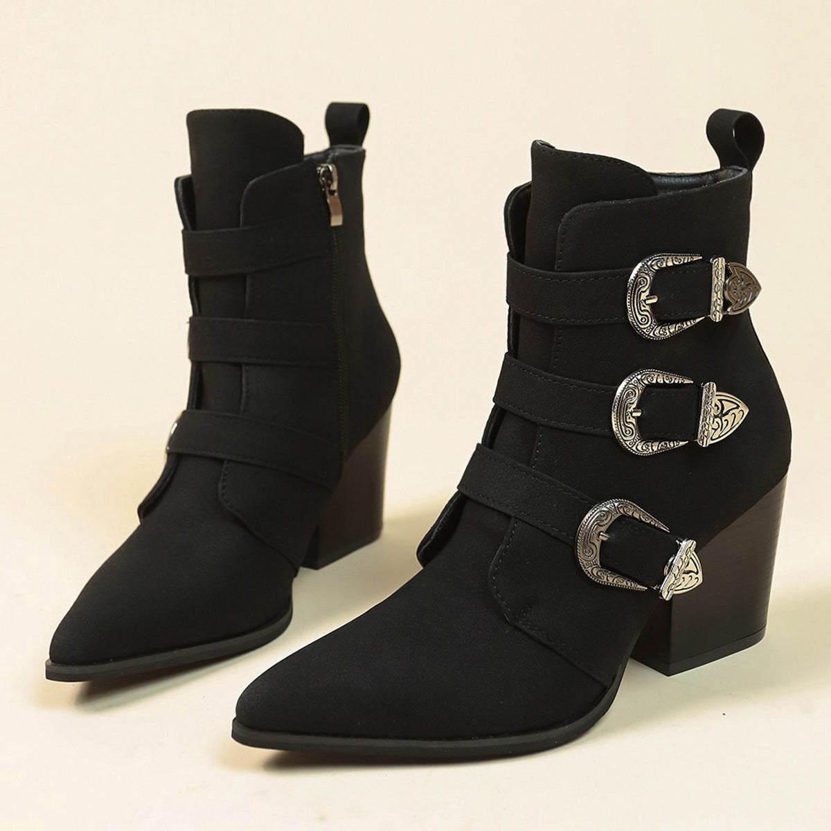 Selene Boots – Belt Buckle Retro