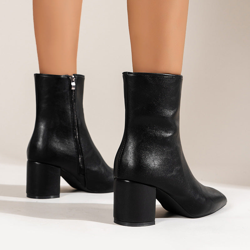 Valeria Boots – Side Zipper Elegance
