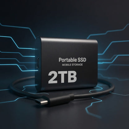 Disque Dur SSD Externe Portable 2 To - Compact, Rapide et de Haute Qualité