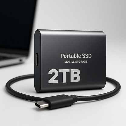 Disque Dur SSD Externe Portable 2 To - Compact, Rapide et de Haute Qualité