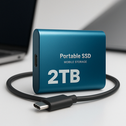 Disque Dur SSD Externe Portable 2 To - Compact, Rapide et de Haute Qualité