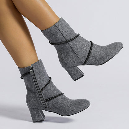 Celeste Boots – Rhinestone Chain
